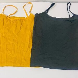 Stylish Yellow and Gray Women's Camisole Dress